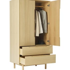 Armario En Roble Cassy, 2 Puertas