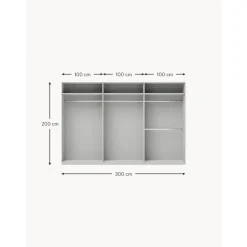 Armario Modular Leon, 6 Puertas (300 Cm), Diferentes Variantes