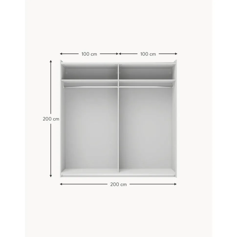Armario Modular Leon, 2 Puertas Correderas (200 Cm), Diferentes Variantes