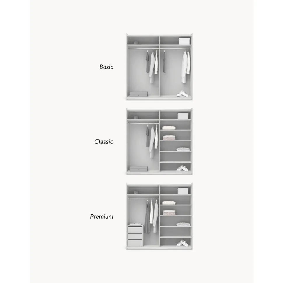 Armario Modular Leon, 2 Puertas Correderas (200 Cm), Diferentes Variantes