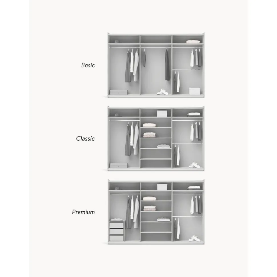 Armario Modular Leon, 3 Puertas Correderas (300 Cm), Diferentes Variantes