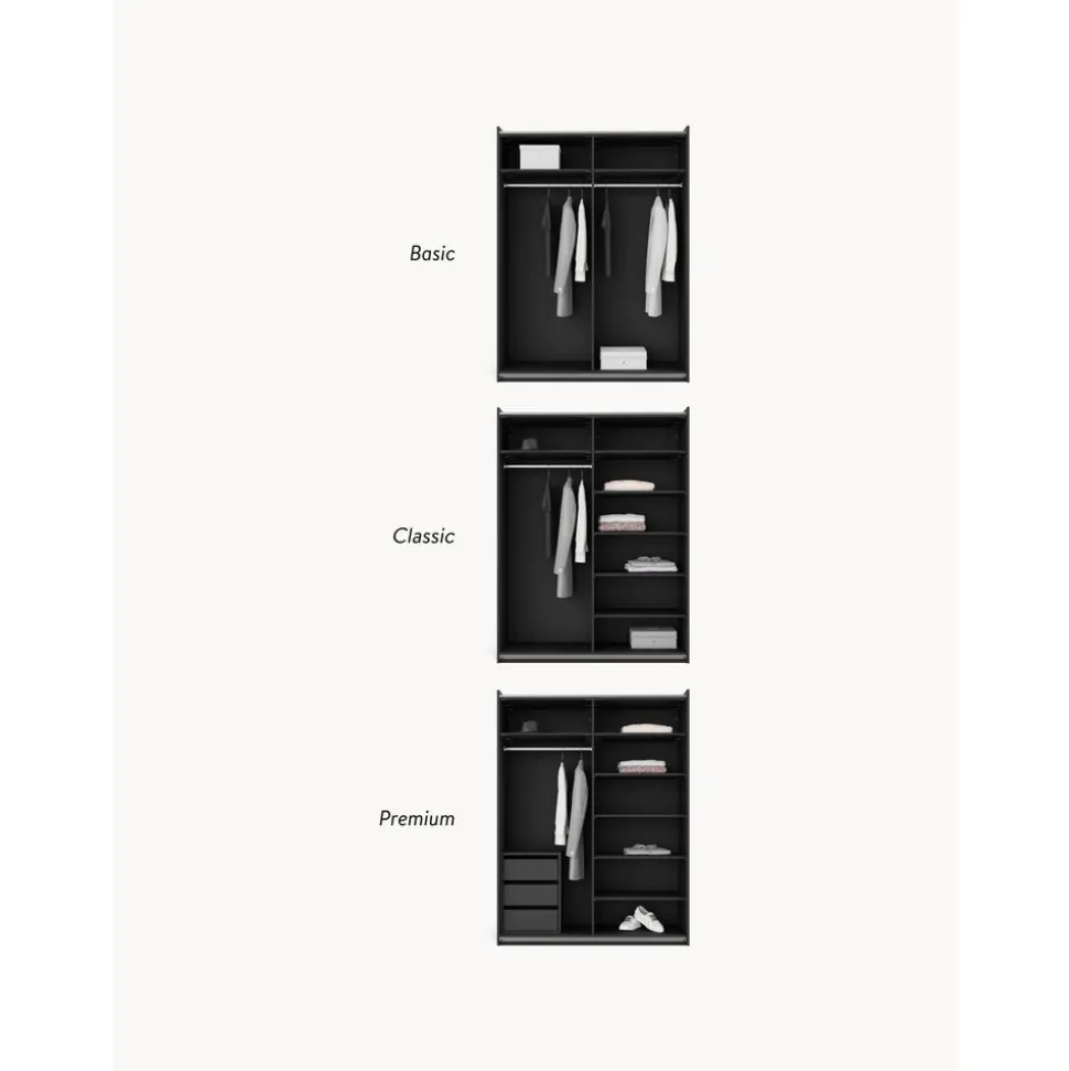 Armario Modular Leon, 2 Puertas Correderas (150 Cm), Diferentes Variantes