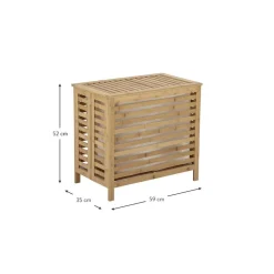 Cesta De Lavanderia De Bambu Con Bolsa De Tela Aden