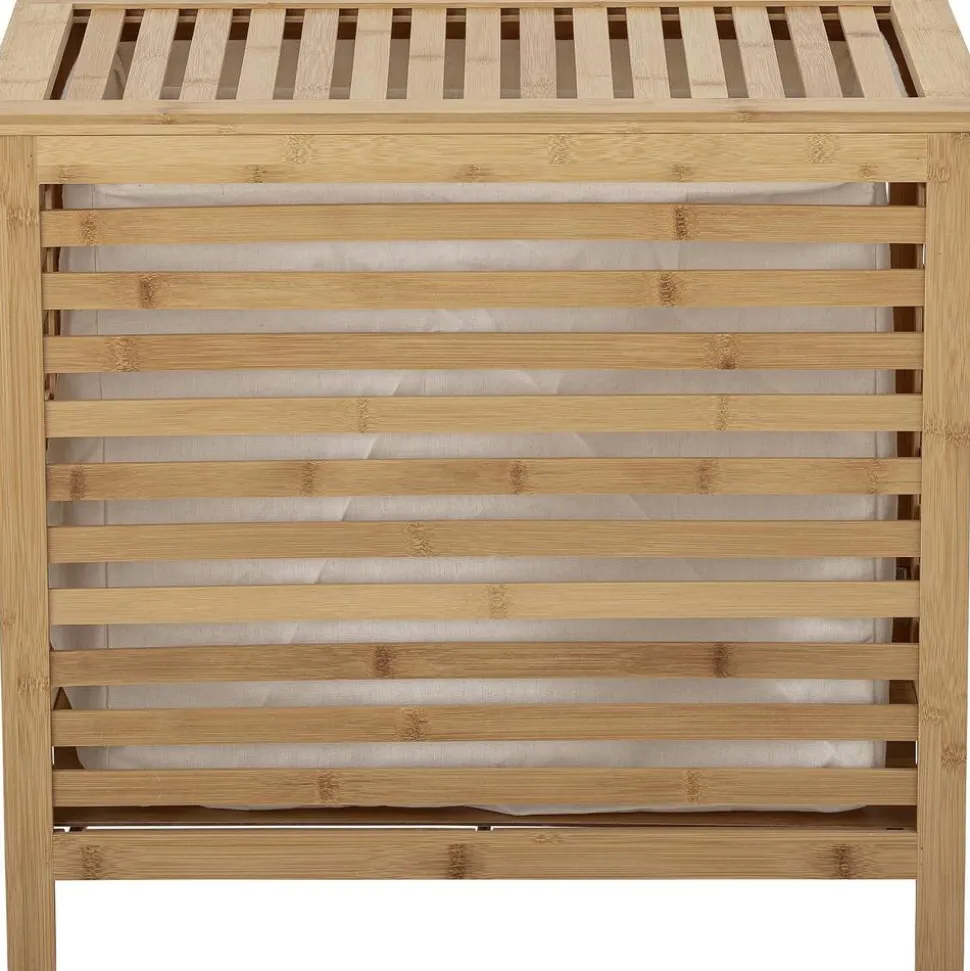Cesta De Lavanderia De Bambu Con Bolsa De Tela Aden