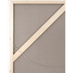 Cuadro En Lienzo Pintado A Mano Blueplay, Marco De Madera