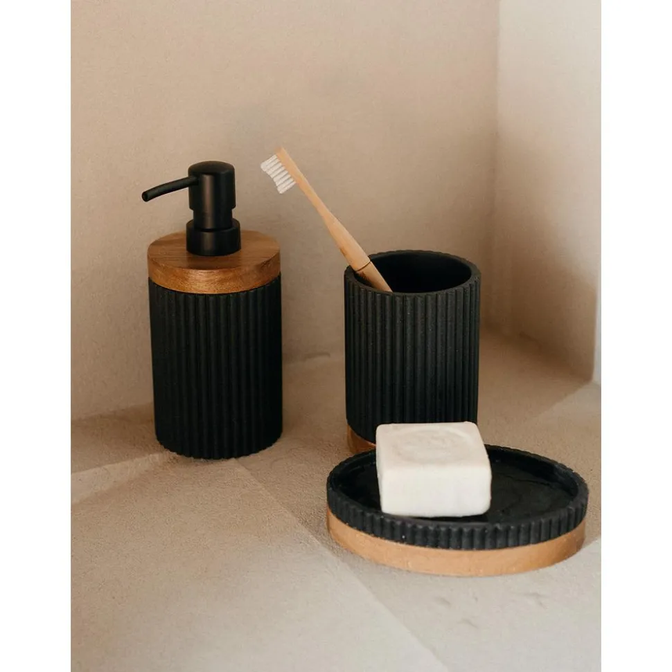 Dosificador De Jabon Con Madera Laura