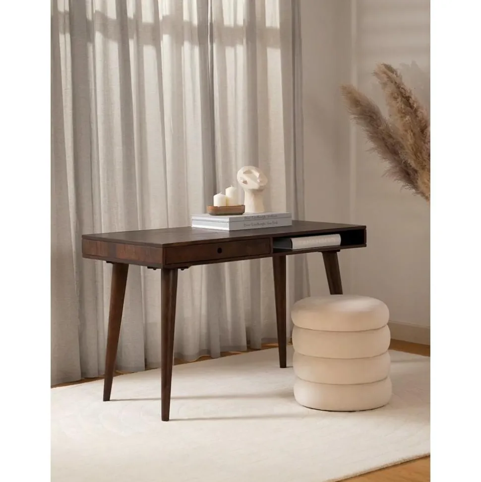 Escritorio De Madera Maciza Con Cojon Tova