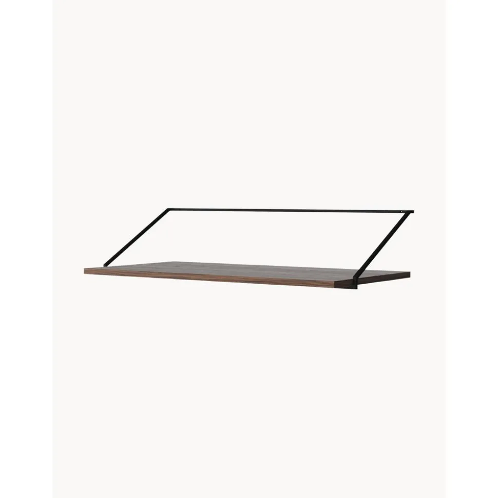 Escritorio De Pared De Madera Y Metal Rail