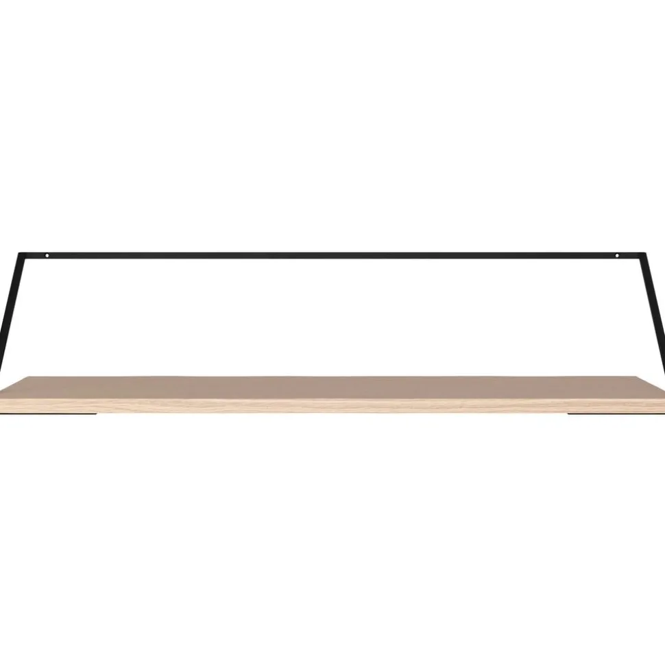 Escritorio De Pared De Madera Y Metal Rail