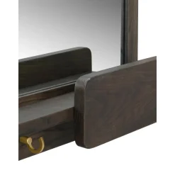Espejo De Pared Con Estantes De Roble Inverness