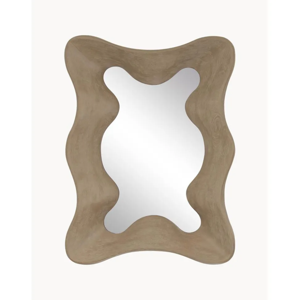 Espejo De Pared De Madera De Mango Riva