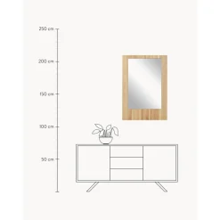 Espejo De Pared De Madera De Abedul Nele
