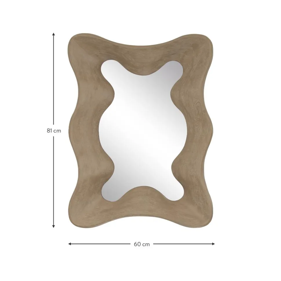 Espejo De Pared De Madera De Mango Riva
