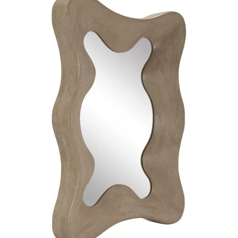Espejo De Pared De Madera De Mango Riva