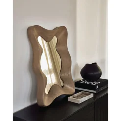 Espejo De Pared De Madera De Mango Riva