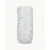Jarron Alto De Vidrio Con Relieve Maio