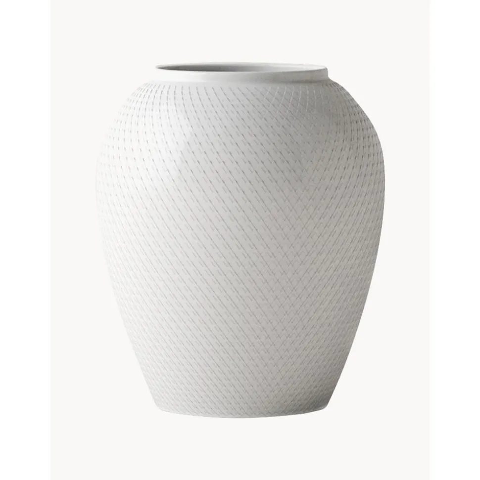 Jarron Artesanal De Porcelana Rhombe, 25 Cm
