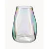 Jarron Artesanal De Vidrio Iridiscente Rainbow