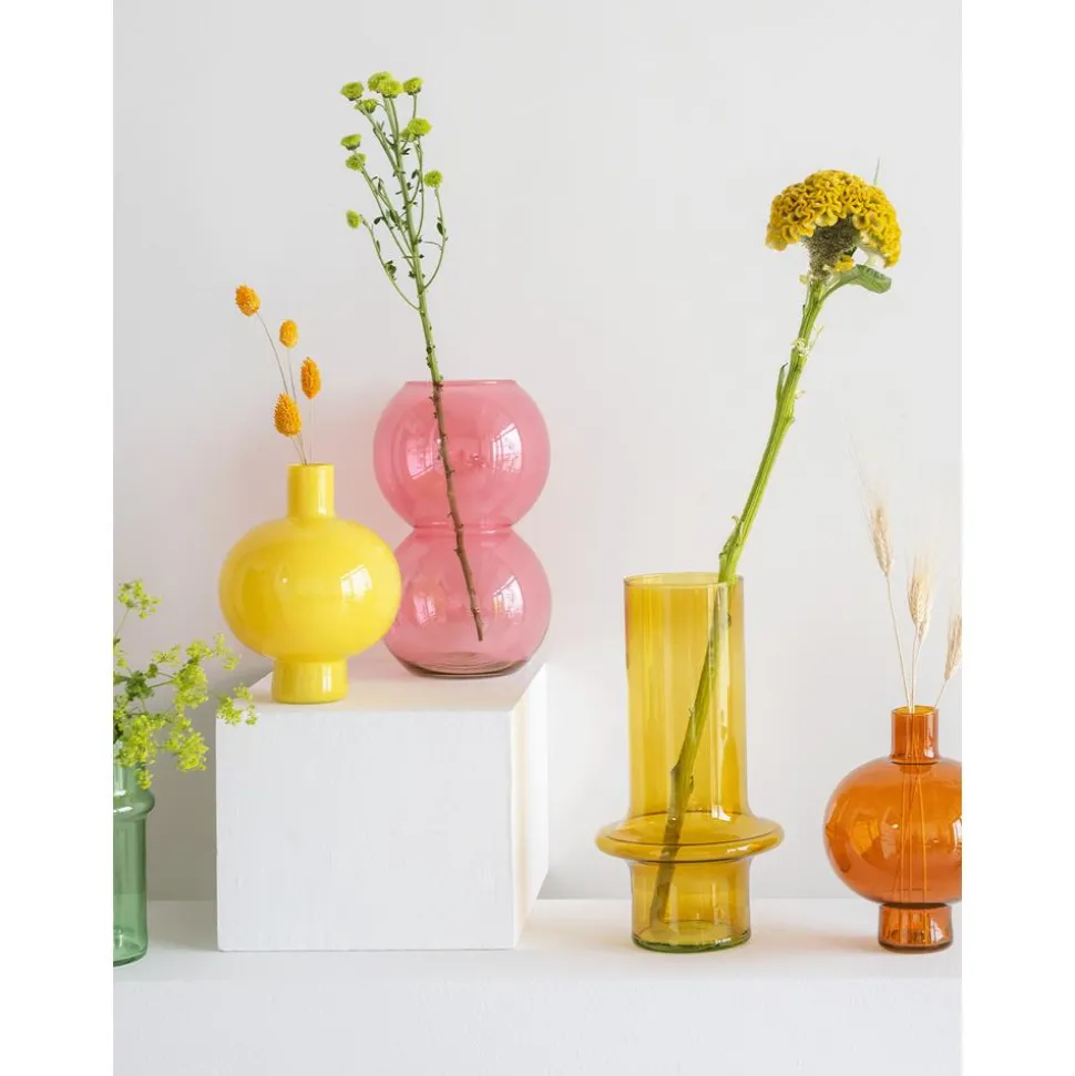 Jarron Soplado Artesanalmente De Diseno Bulb