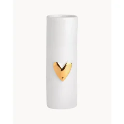 Jarrones Pequenos De Porcelana Heart, 2 Uds.