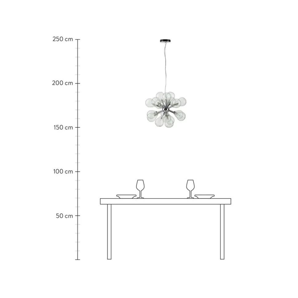 Lampara De Techo De Vidrio De Diseno Galeno