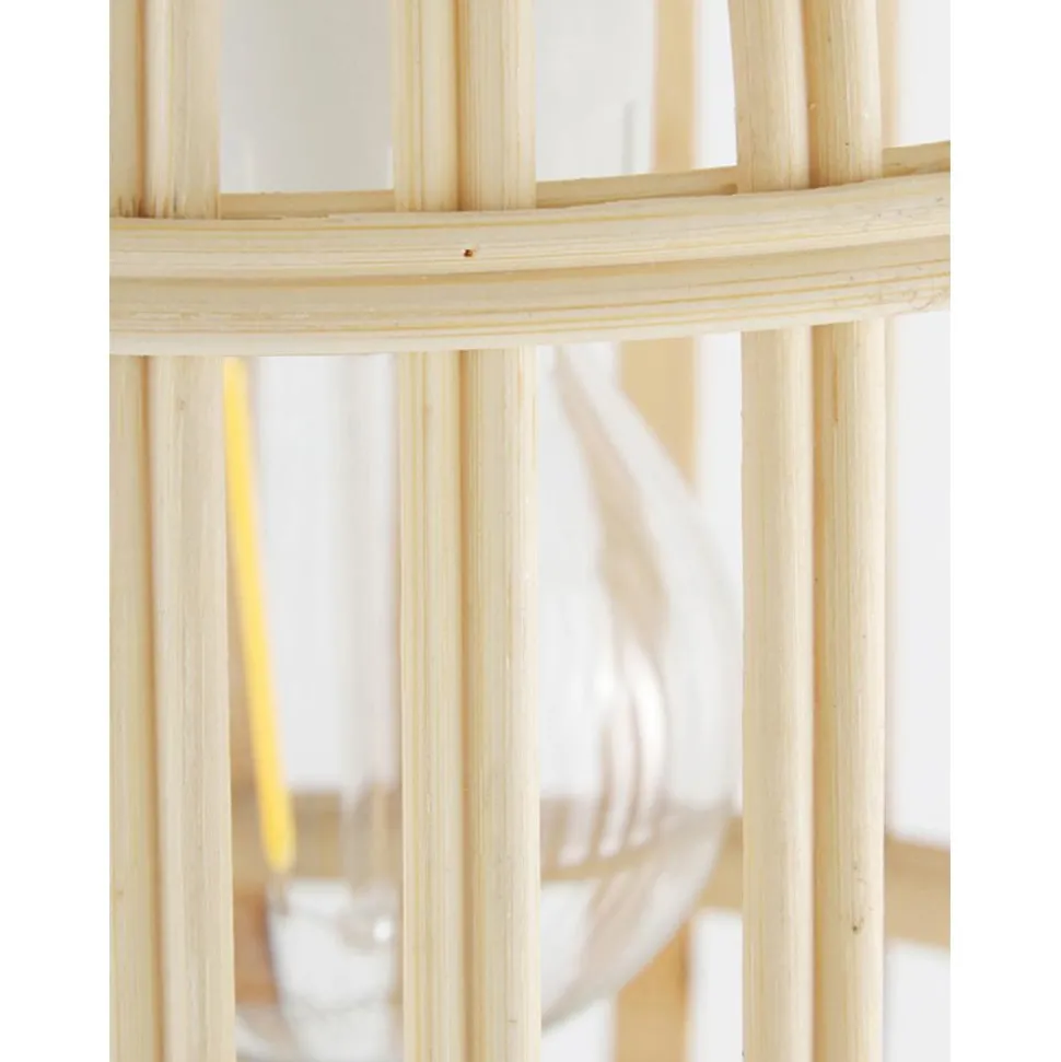 Lampara De Techo Pequena De Bambu Adam