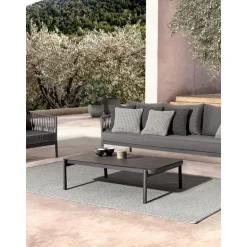 Mesa De Centro Para Exterior Florencia, Con Tablero De Cristal