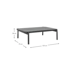 Mesa De Centro Para Exterior Florencia, Con Tablero De Cristal