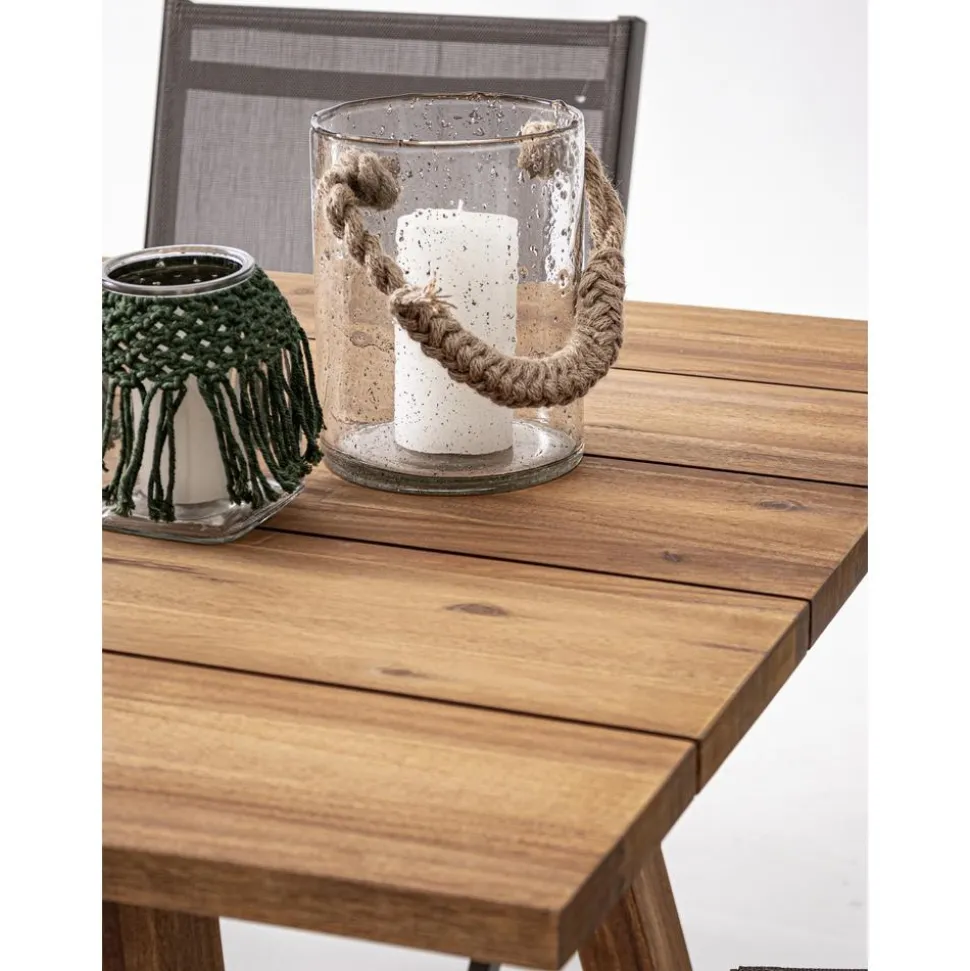Mesa De Comedor Para Exterior De Madera De Acacia Glasgow, 180 X 90 Cm