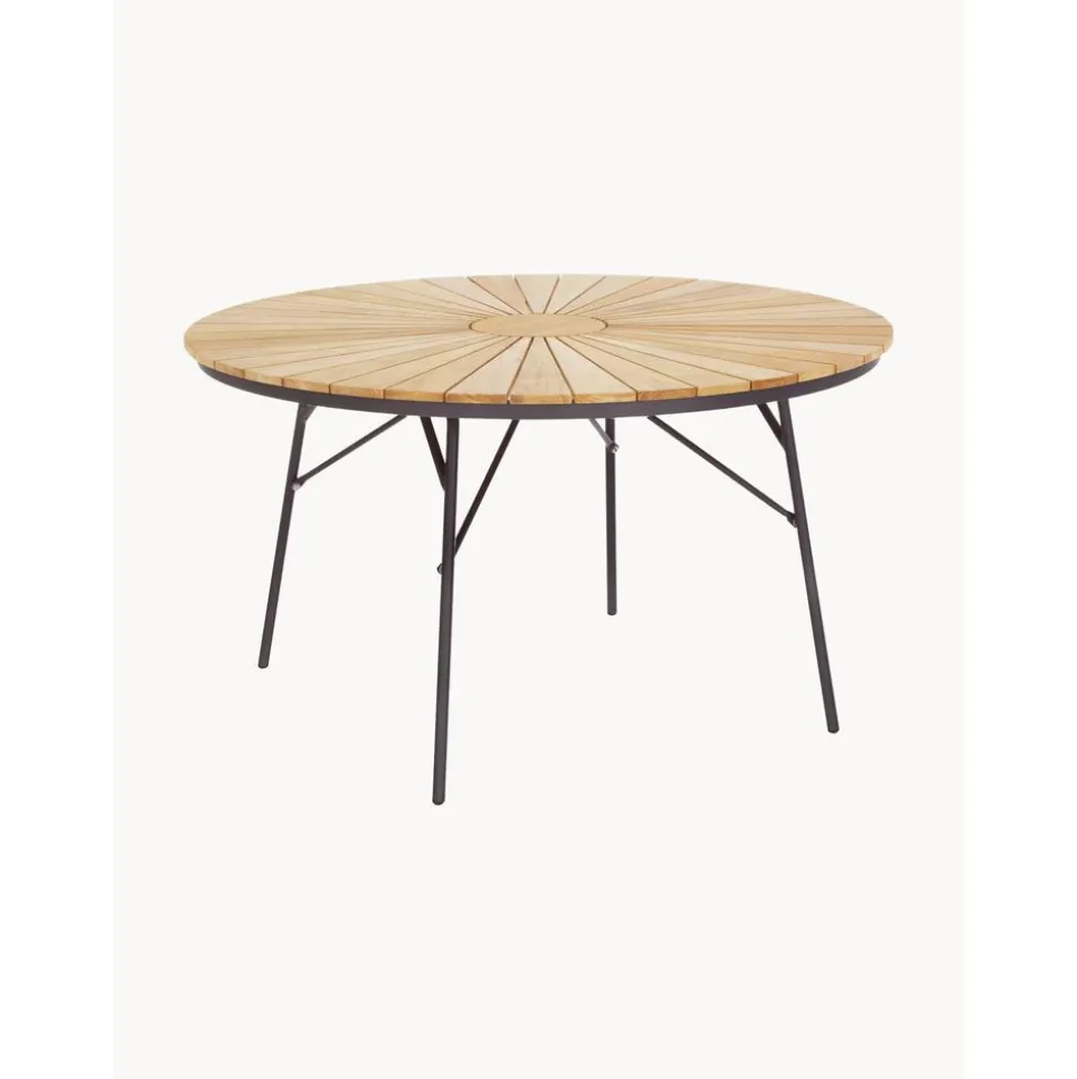 Mesa Redonda Para Exterior De Madera De Teca Hard & Ellen, Tamanos Diferentes