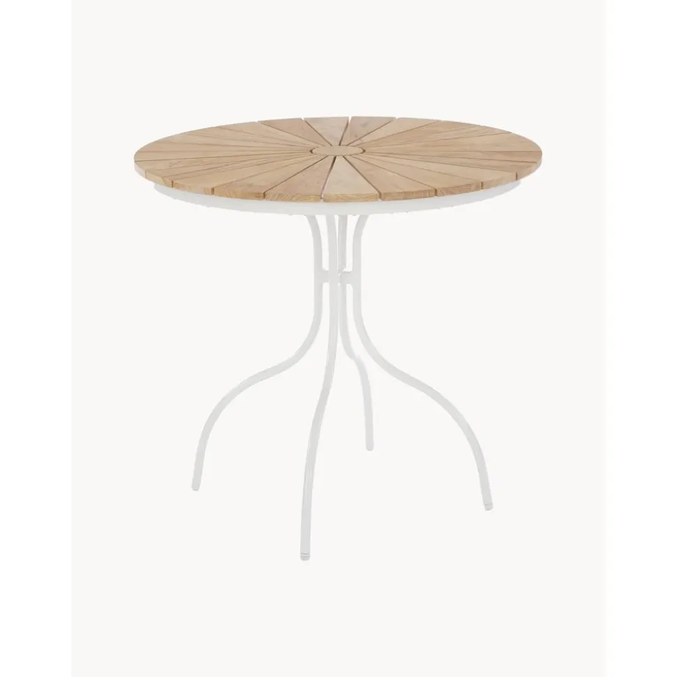 Mesa Redonda Para Exterior Hard & Ellen, Tablero De Madera De Teca