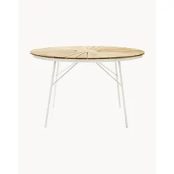Mesa Redonda Para Exterior De Madera De Teca Hard & Ellen, Tamanos Diferentes