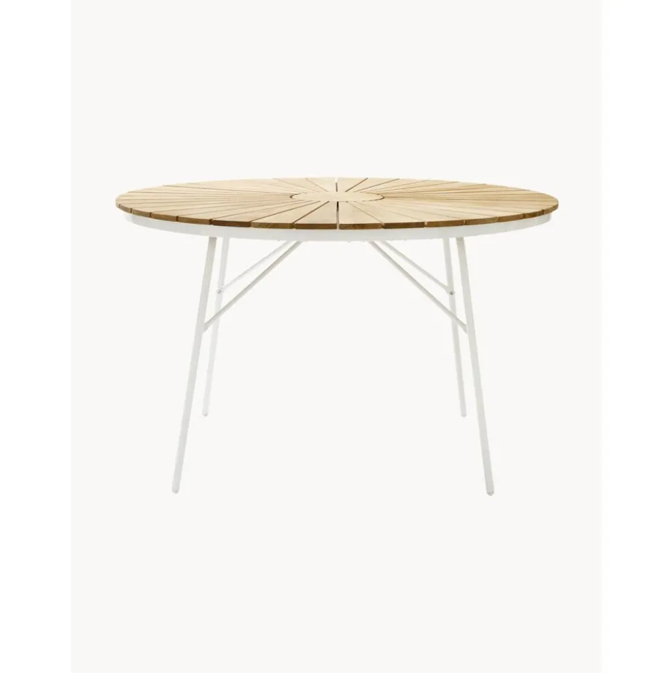 Mesa Redonda Para Exterior De Madera De Teca Hard & Ellen, Tamanos Diferentes