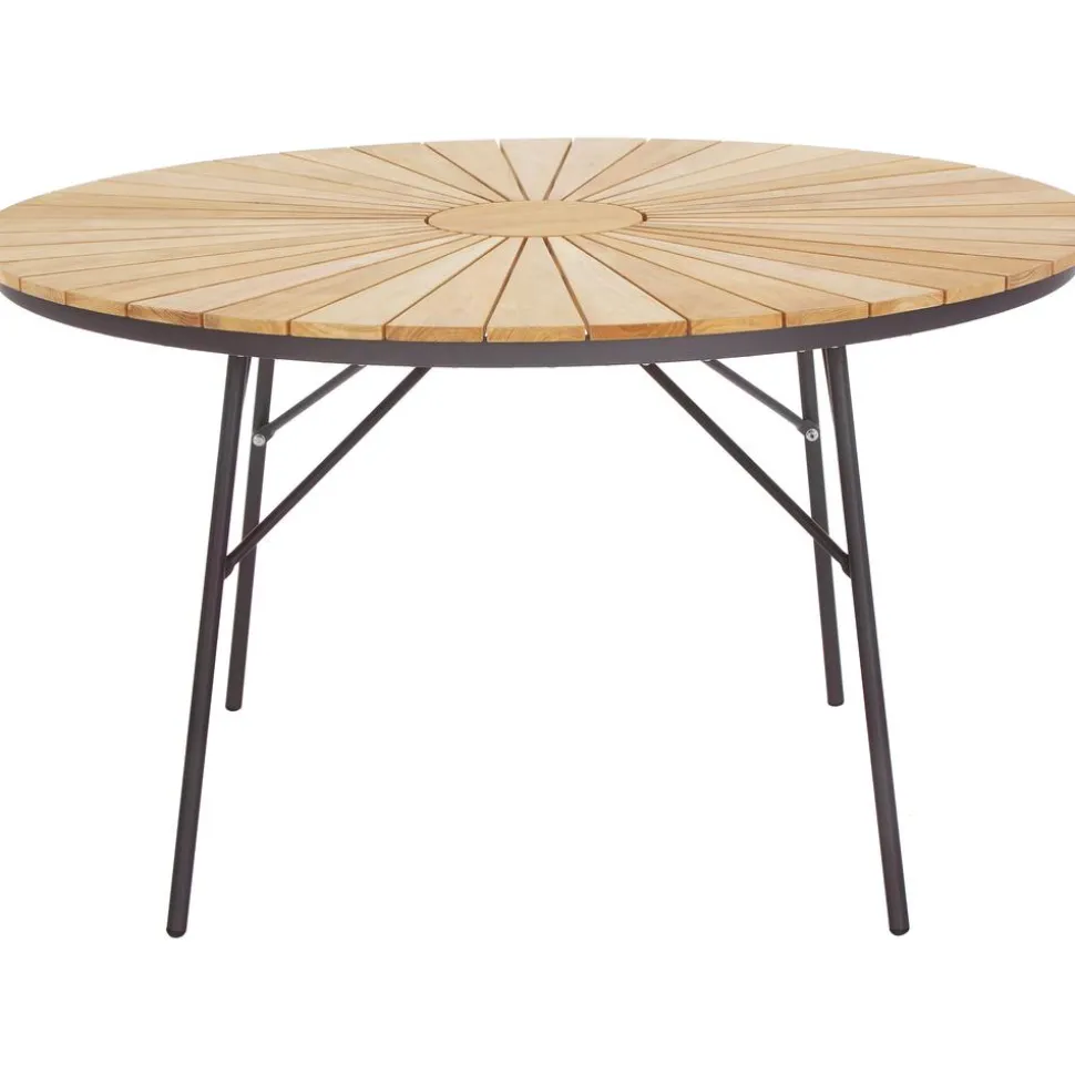 Mesa Redonda Para Exterior De Madera De Teca Hard & Ellen, Tamanos Diferentes