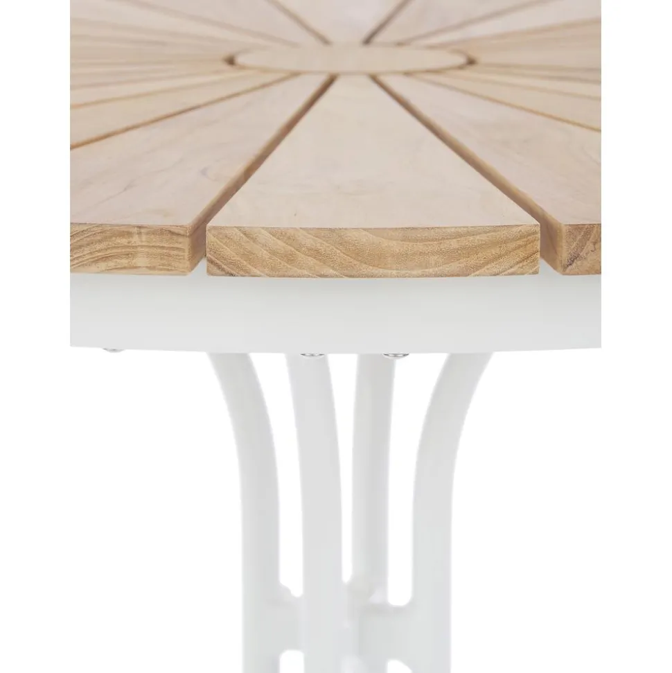 Mesa Redonda Para Exterior Hard & Ellen, Tablero De Madera De Teca