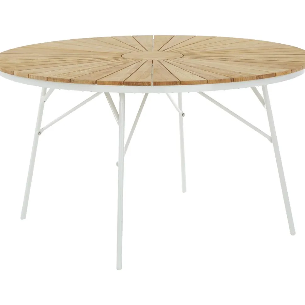 Mesa Redonda Para Exterior De Madera De Teca Hard & Ellen, Tamanos Diferentes