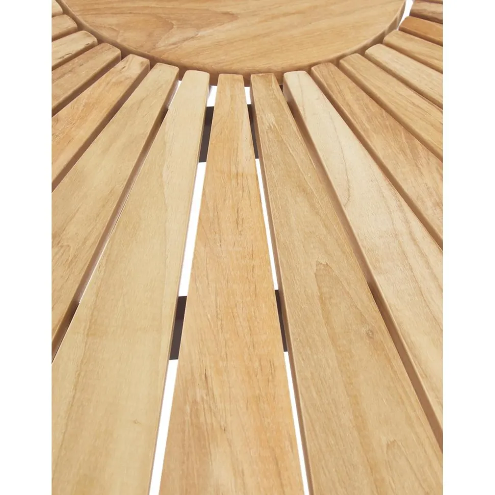 Mesa Redonda Para Exterior De Madera De Teca Hard & Ellen, Tamanos Diferentes