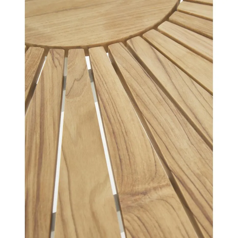 Mesa Redonda Para Exterior De Madera De Teca Hard & Ellen, Tamanos Diferentes
