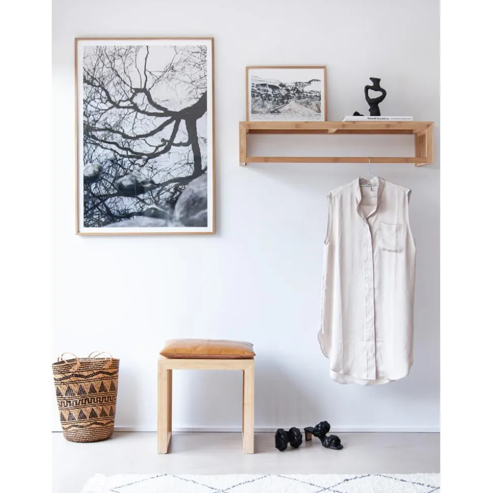 Perchero De Pared De Bambu Rib, Tamanos Diferentes