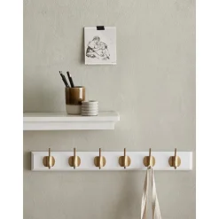 Perchero De Pared De Madera Edgy, 8 Ganchos