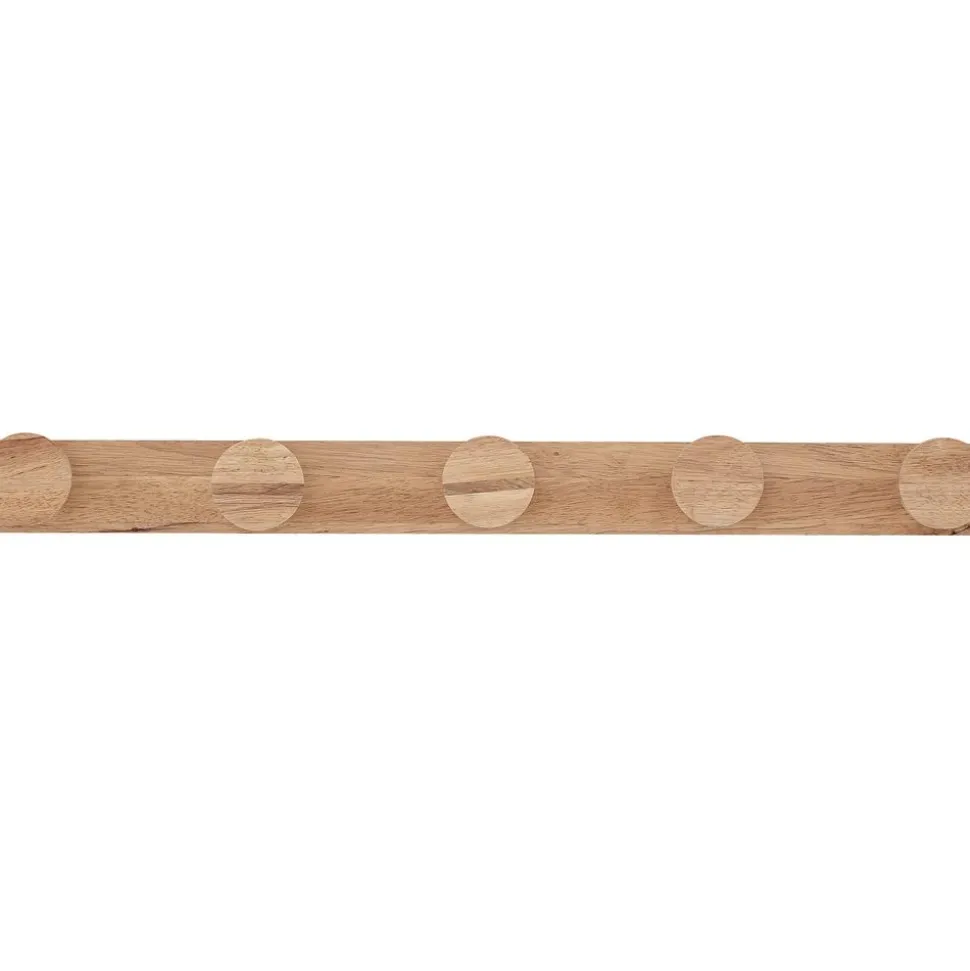 Perchero De Pared De Madera De Caucho Emme, 10 Gancho