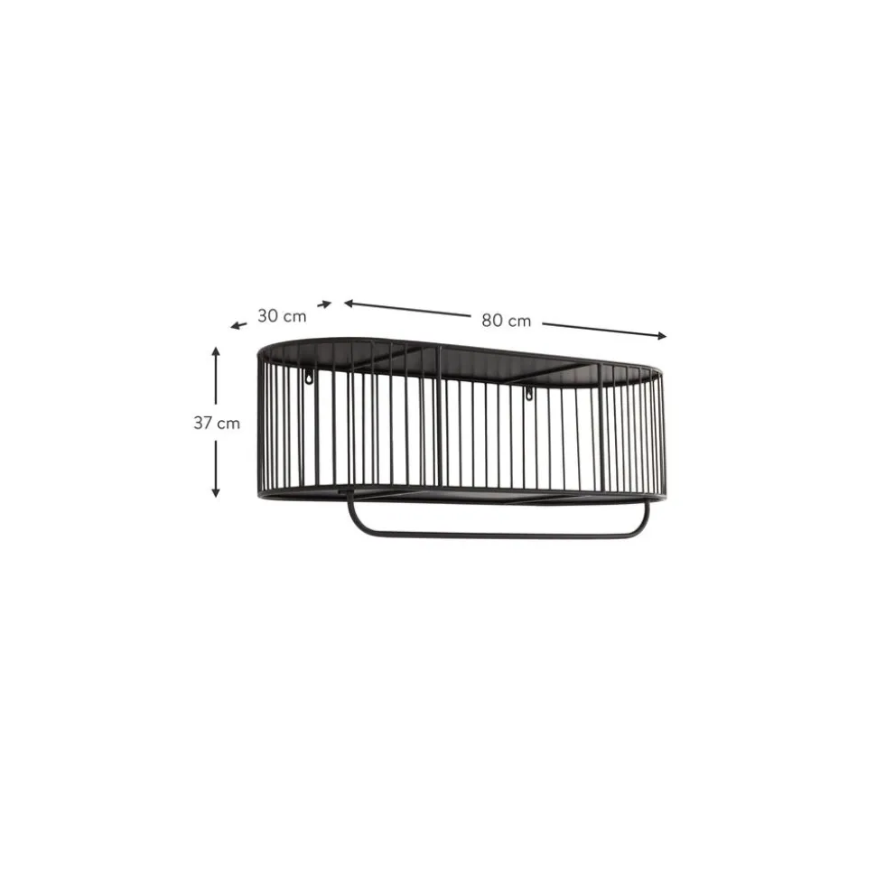 Perchero De Pared De Metal Con Estante London