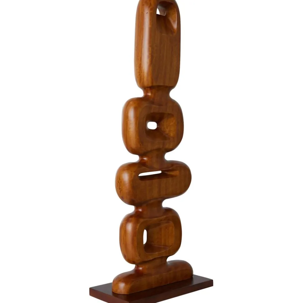 Pieza Decorativa Grande Artesanal De Madera De Teca Ornament