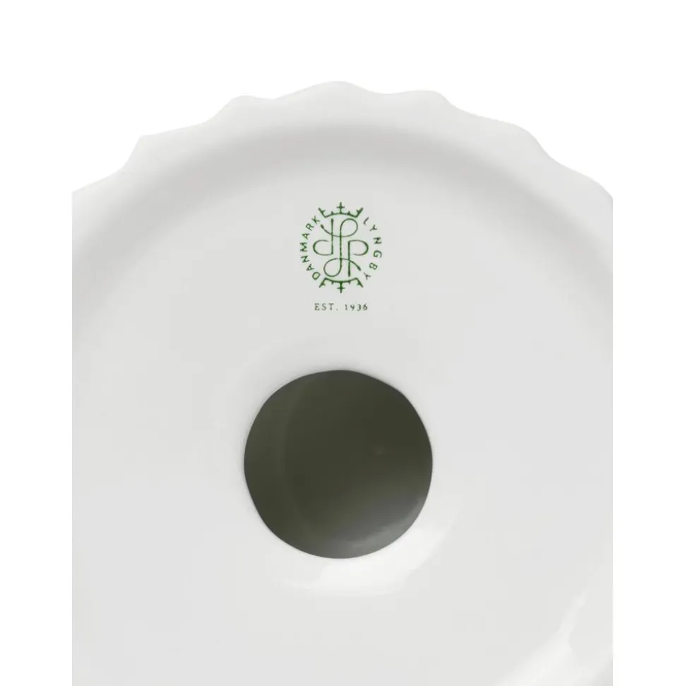 Portavelas De Porcelana Con Relieves Tura