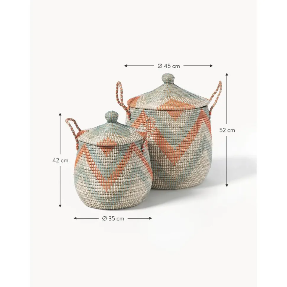Set De Cestas Con Tapadera Mija, 2 Uds.