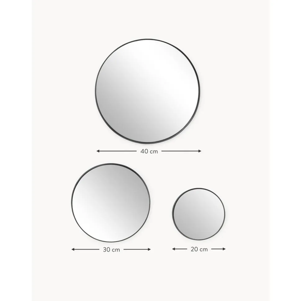 Set De Espejos De Pared Redondos Lacie, 3 Uds.
