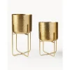 Set De Macetero De Metal Martillado Nives, 2 Uds.