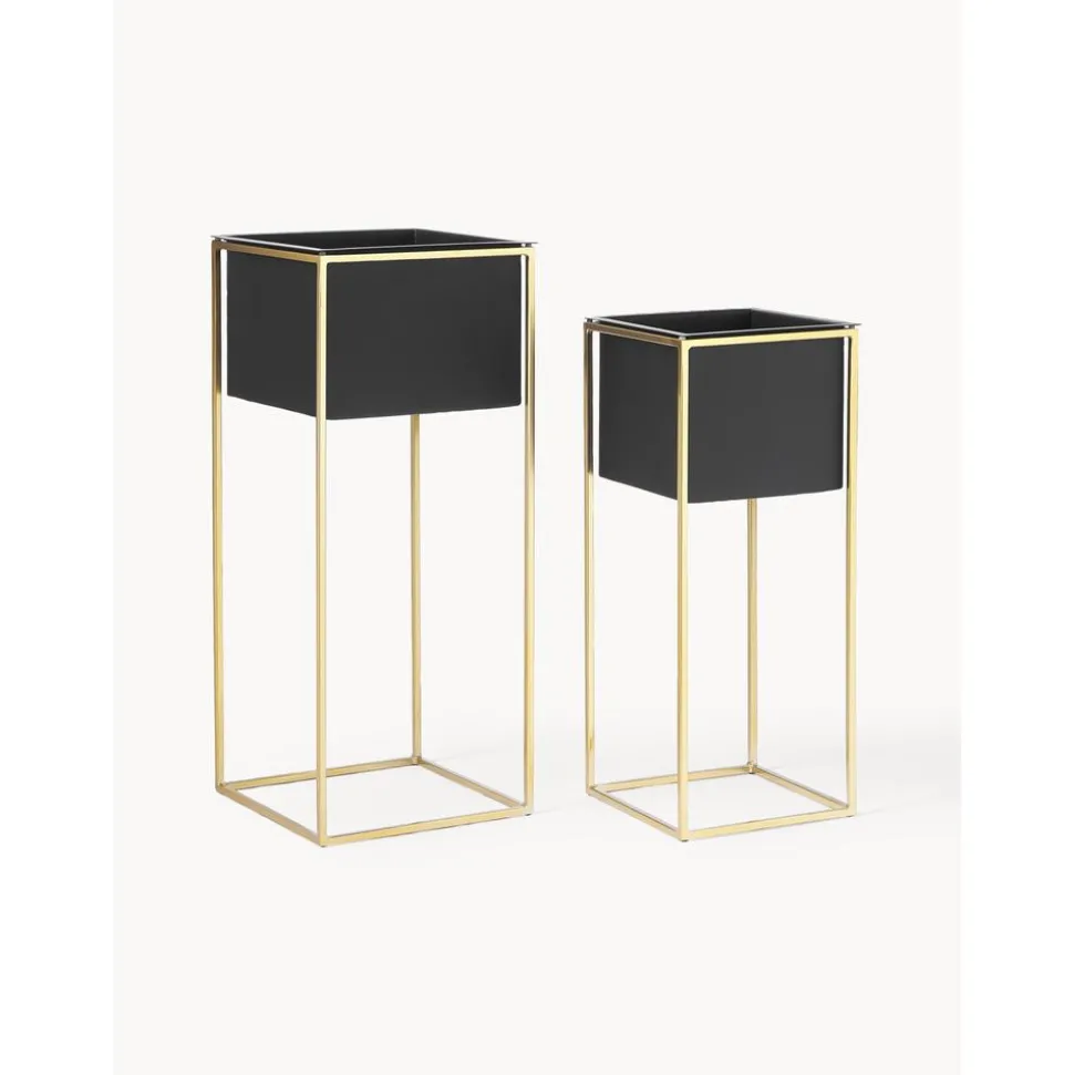 Set De Maceteros De Metal Leilani, 2 Uds.