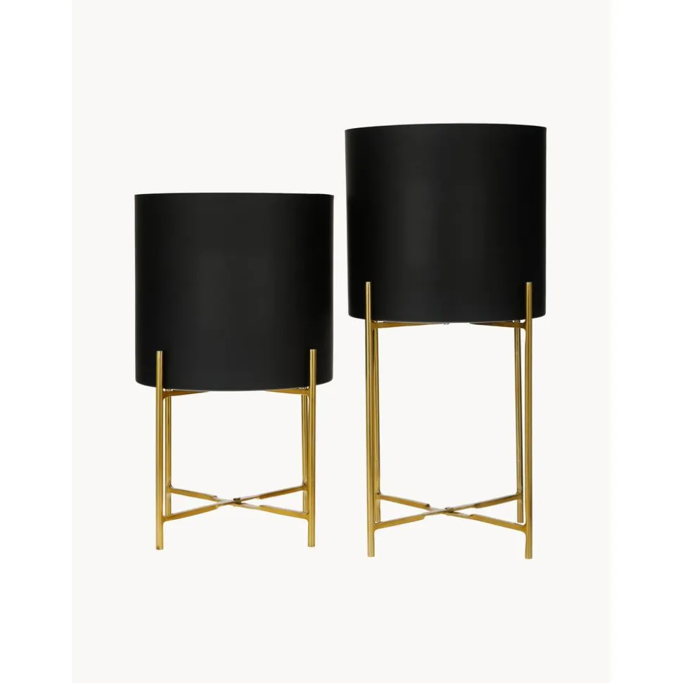 Set De Maceteros De Metal Mina, 2 Uds.
