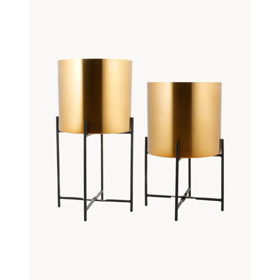 Set De Maceteros De Metal Mina, 2 Uds.